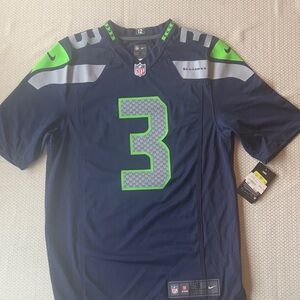 Nike Men's Navy and Lime Green Jersey